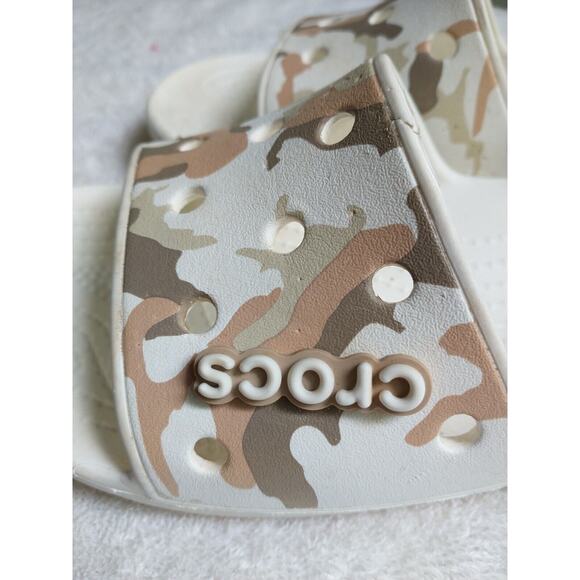 Crocs Iconic Comfort Women's Camo With Jibbitz Charms Slides Sandals W6/M4 - Picture 5 of 12